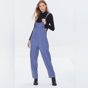 Forever 21 large knotted twill overalls gently used blue